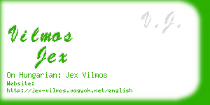 vilmos jex business card